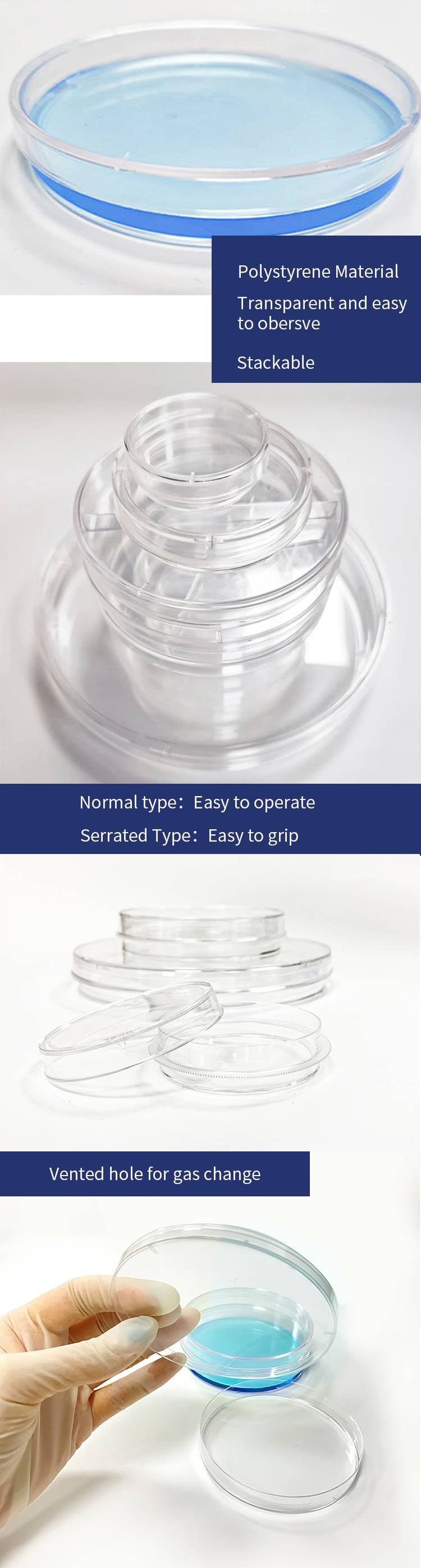 petri dishes plastic sterile