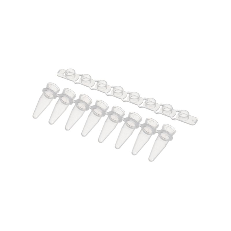 8 strip pcr tube white with cap