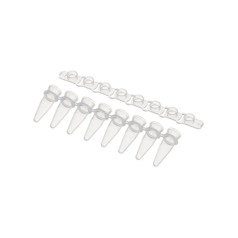 Factory price 0.2ml white color PCR 8-Strip tube with cap