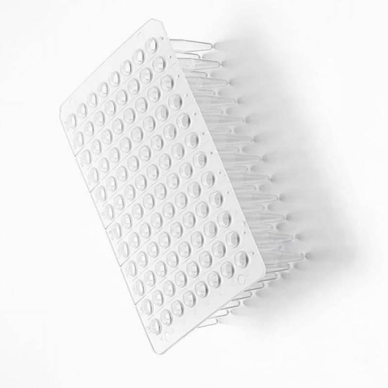 PCR plate 0.2ml semi skirted, clear color pcr plate template