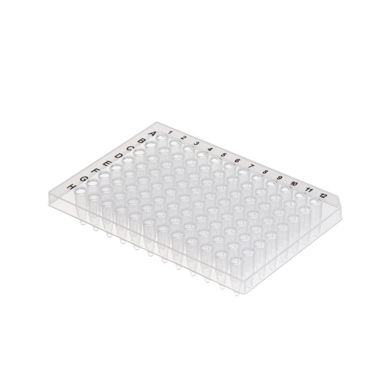 PCR plate 0.2ml semi skirted, clear color pcr plate template