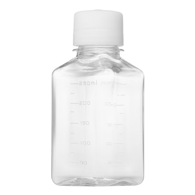 square media bottles clear