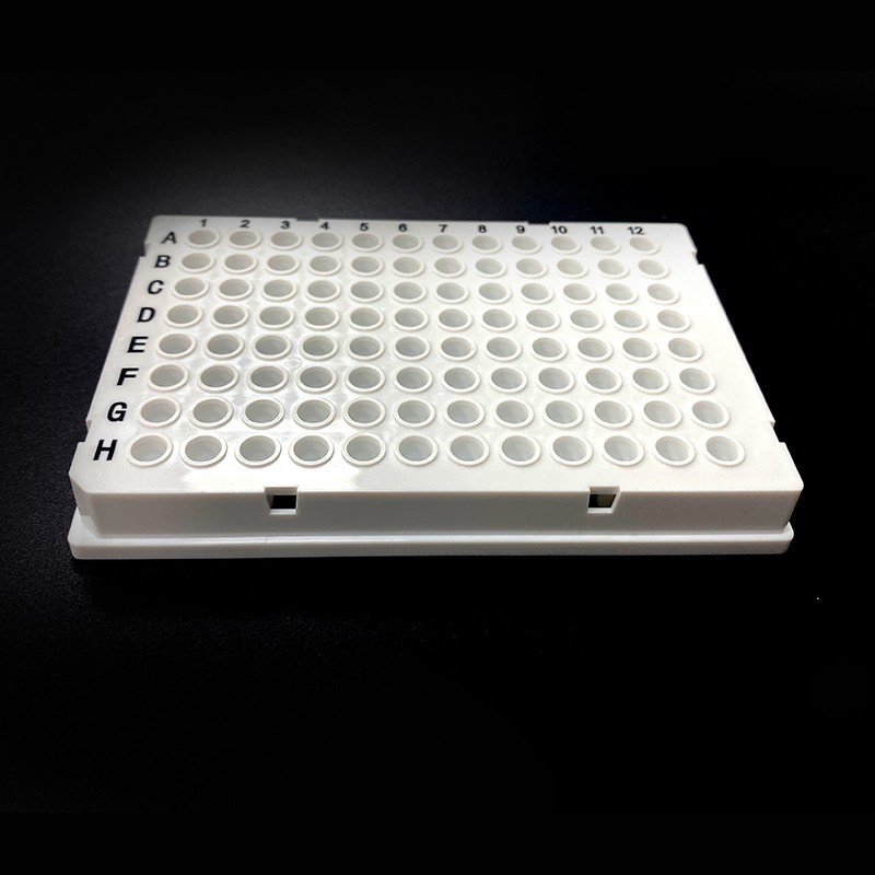 0.1ml blue full skirted printed  clear color PCR plate